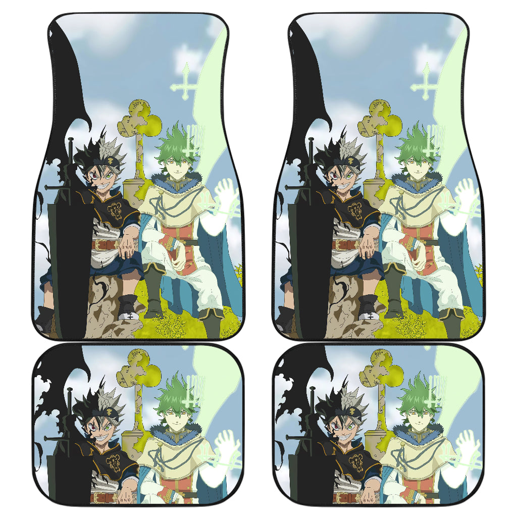 Asta And Yuno Black Clover 1 Car Floor Mats Custom Car Accessories Car Decor 2022