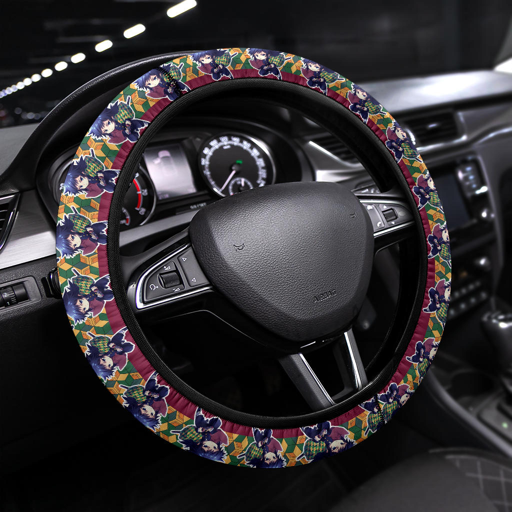 Giyu Tomioka Demon Slayer Anime Car Steering Wheel Cover 7