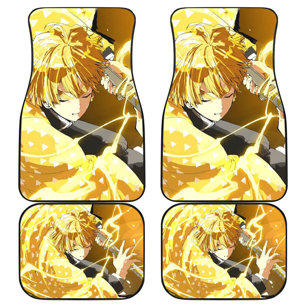 Zenitsu Agatsuma Demon Slayer Uniform 7 Anime Car Floor Mats Custom Car Accessories Car Decor 2021