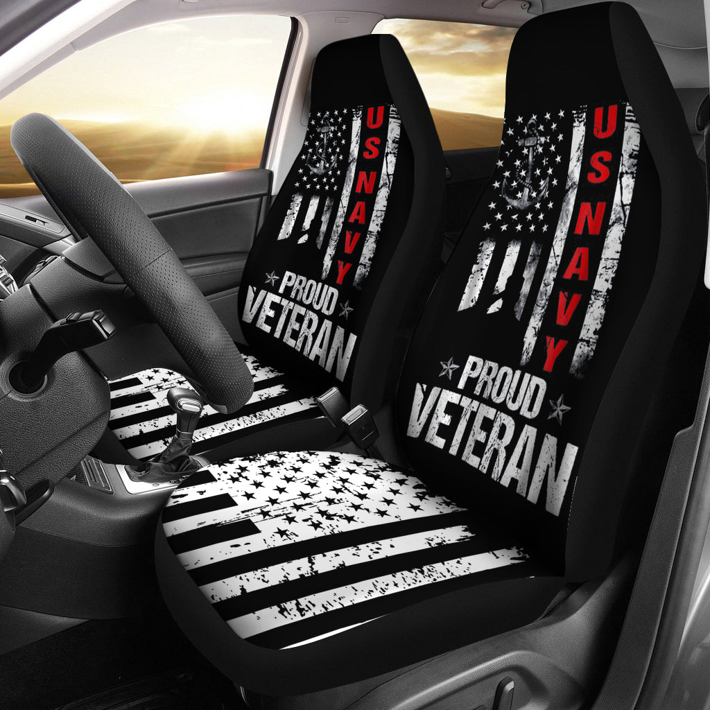 Proud Veteran Us Navy Patriotic Car Seat Covers