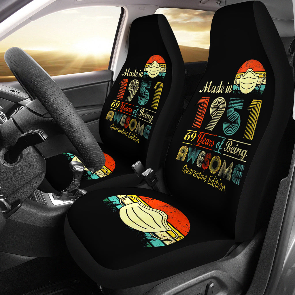 69 Years Of Being Awsome Quarantine Edition Seat Cover