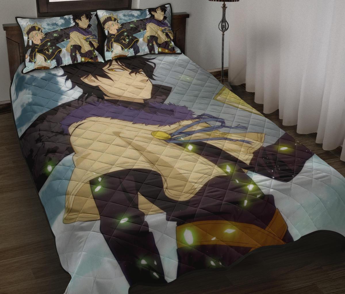 Yuno Black Clover Anime Quilt Bed Set Pillow Case Amazing Decor Gift Ideas 1