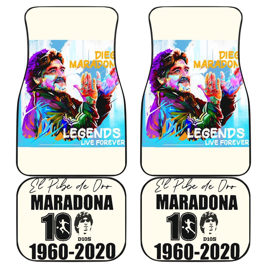 Diego Armando Maradona 10 Rip 1969 2022 26 Car Floor Mats Custom Car Accessories Car Decor 2022