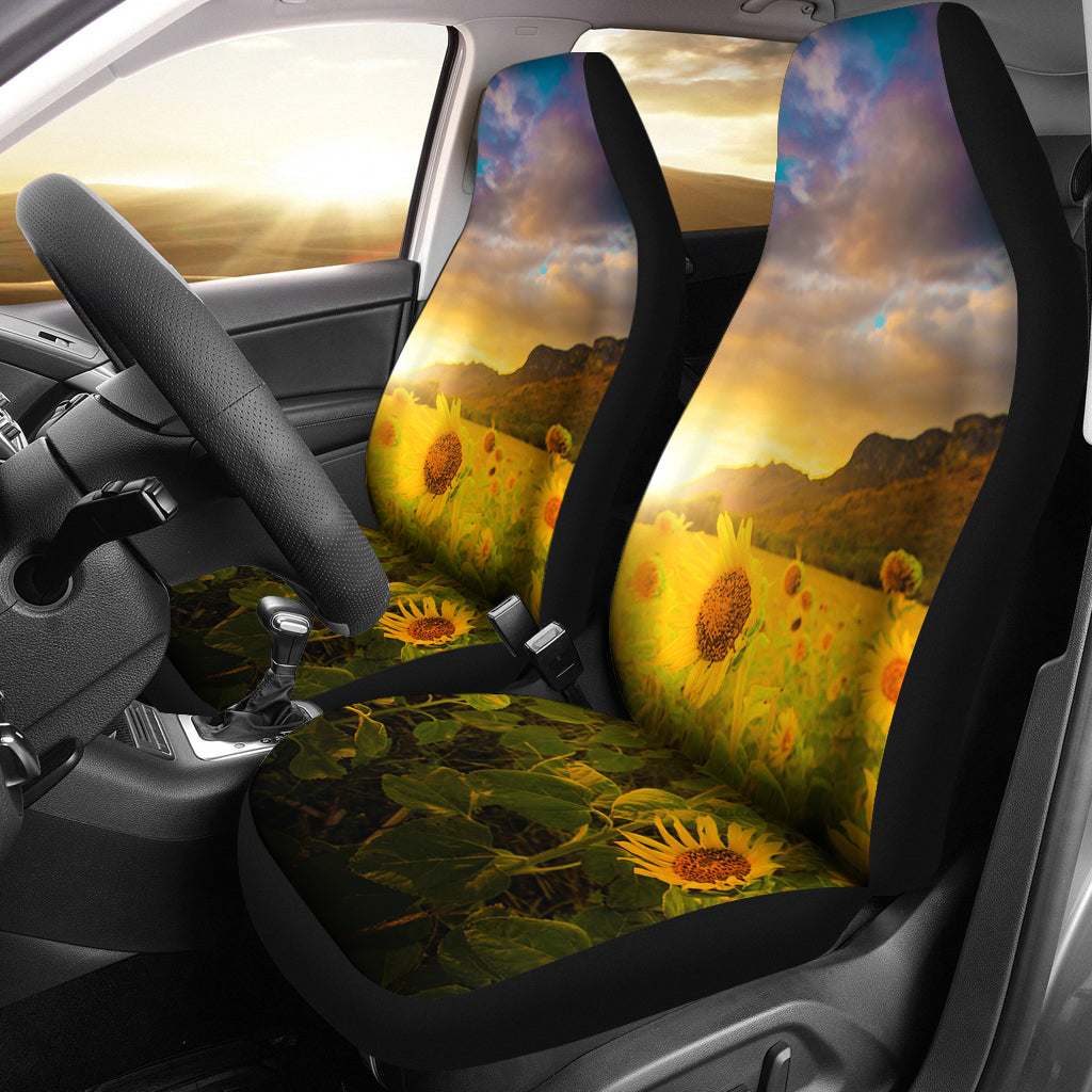 Beautiful Sunflower Hd Car Seat Covers