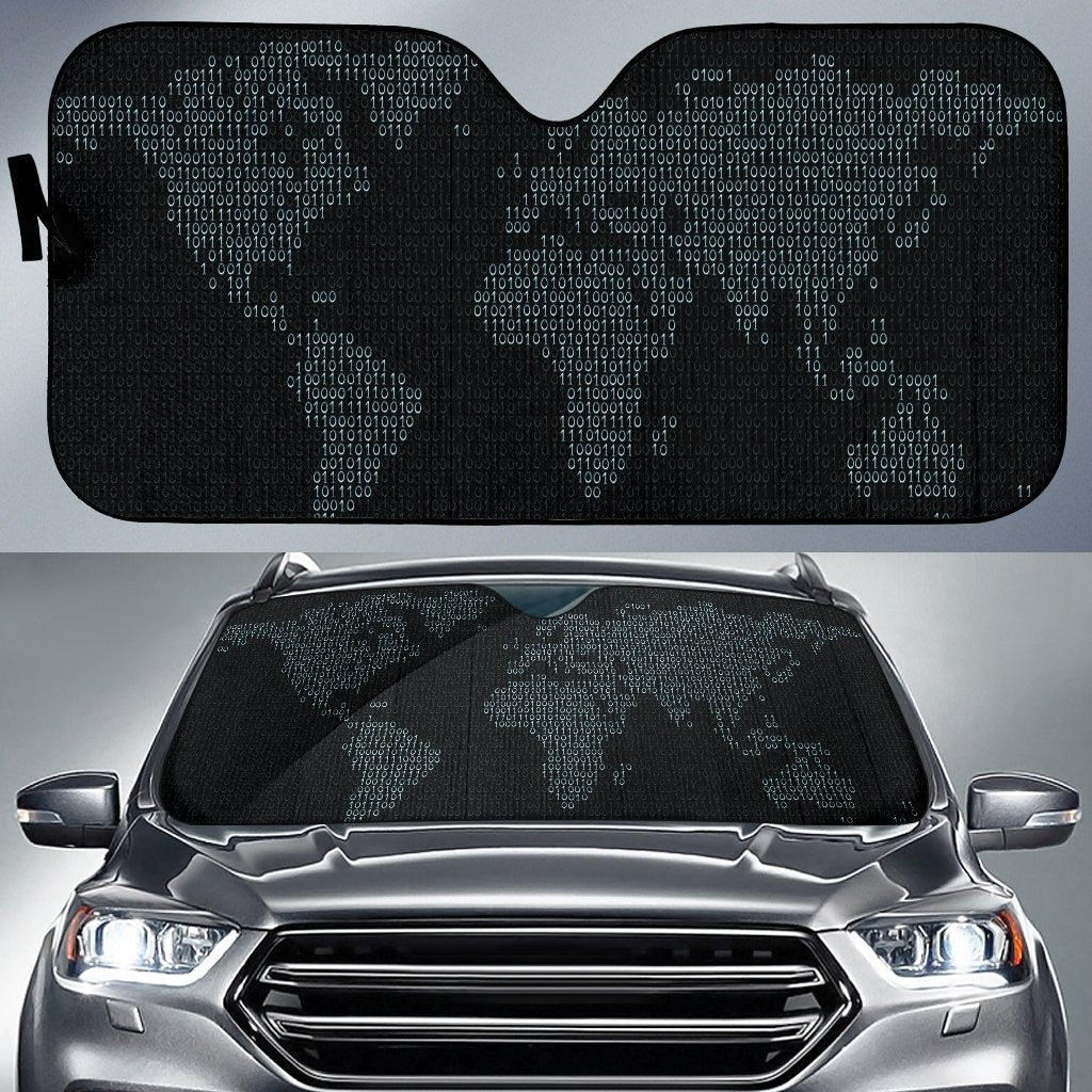 A Numbers Map In Dark Theme Car Auto Sunshades Amazing Best Gift Ideas 2022