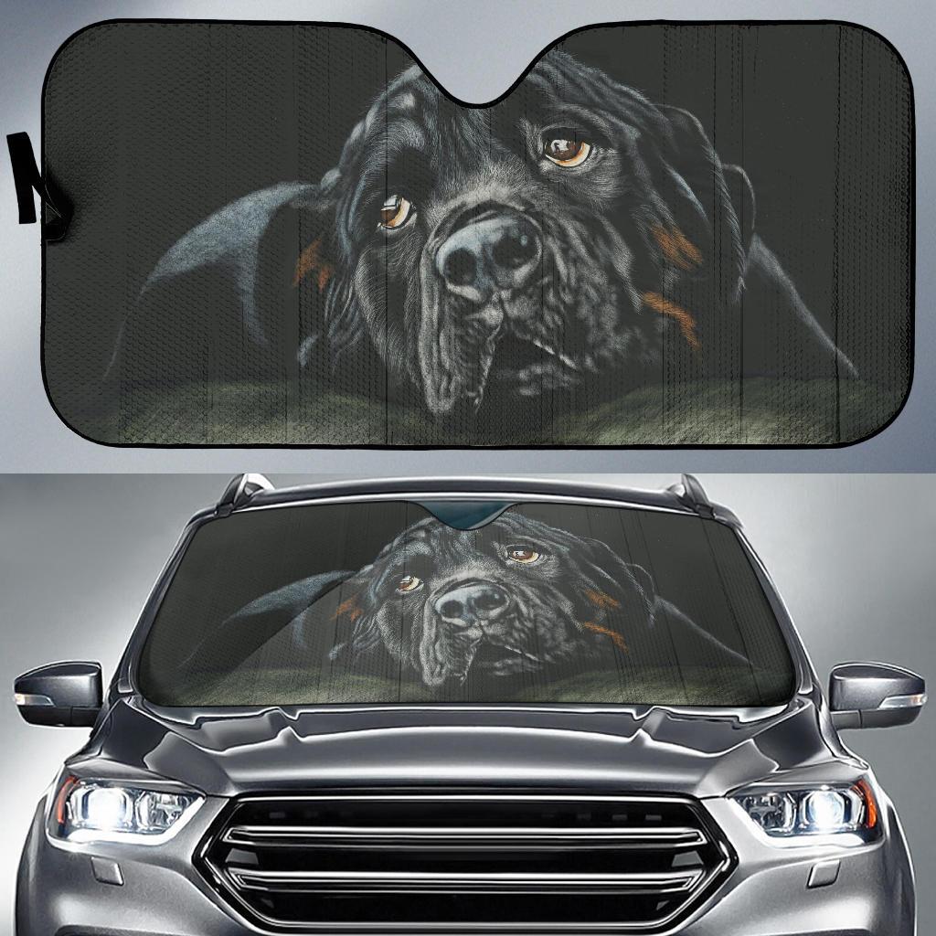 Rottweiler Breed Dog Black Hd Car Sun Shade Gift Ideas 2021