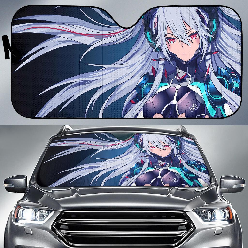 Mecha Girl Anime Girl Hd 4K Car Sun Shade Gift Ideas 2022