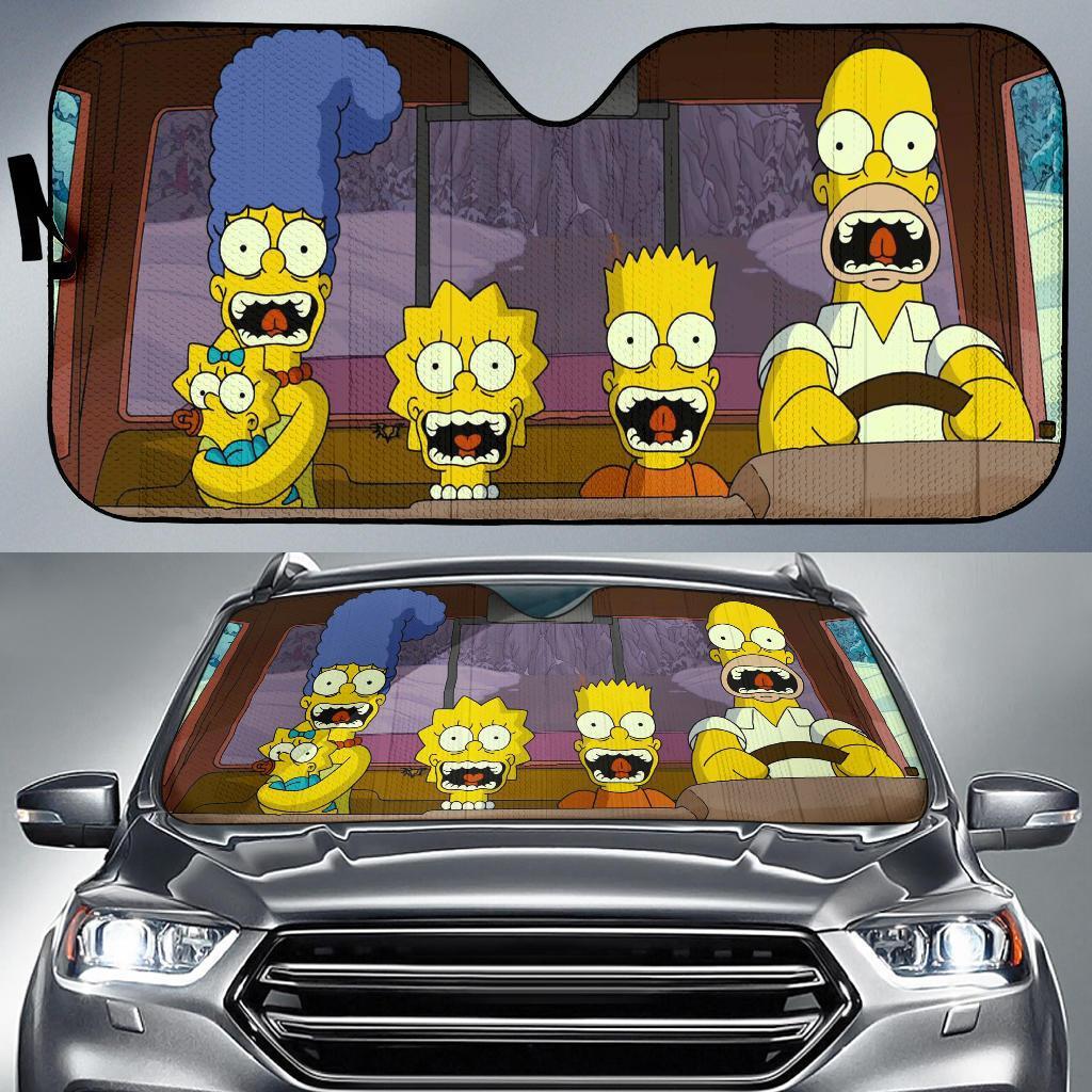 The Simpsons Funny Driving Auto Sun Shades Amazing Best Gift Ideas 2021