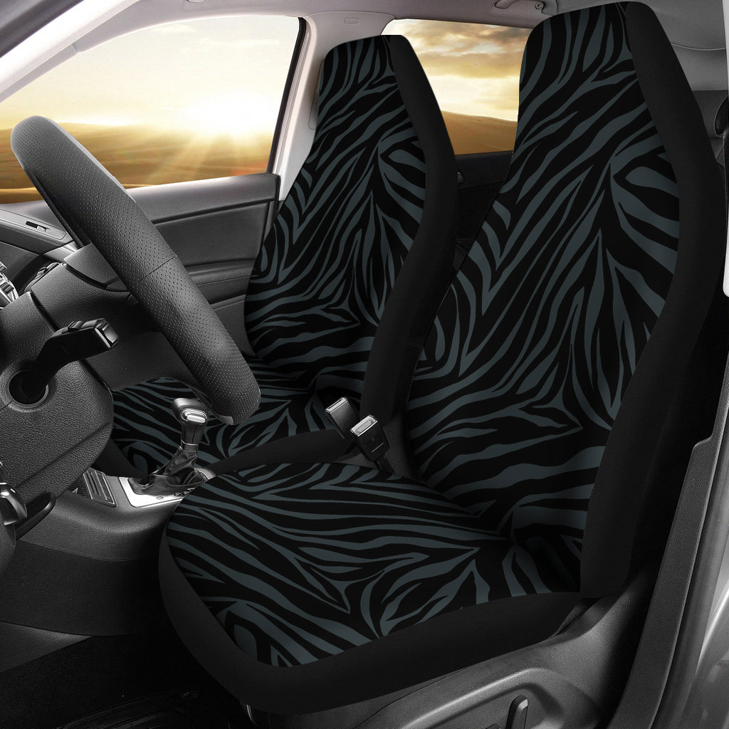 Dark Gray Zebra Seat Covers