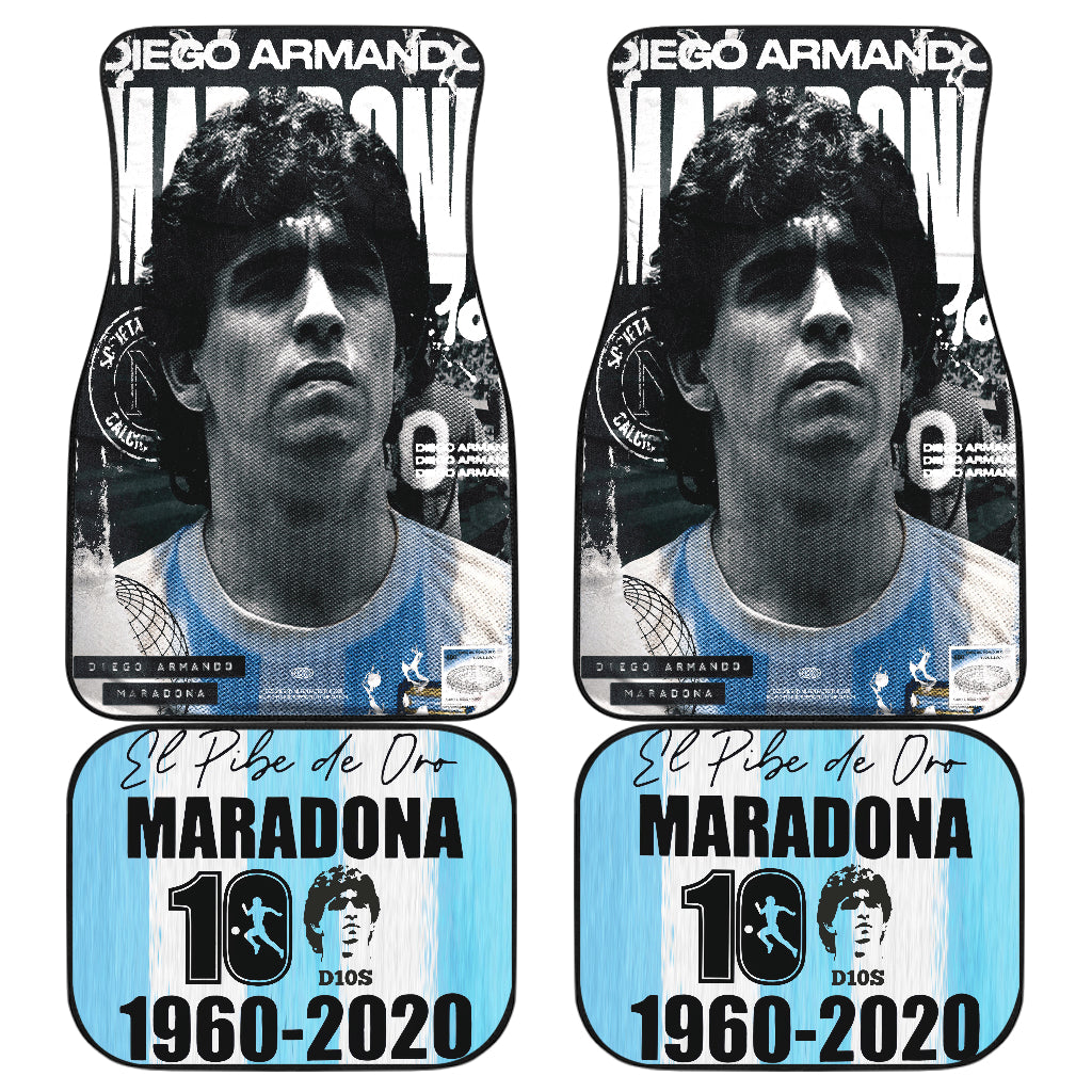 Diego Armando Maradona 10 Rip 1969 2022 1 Car Floor Mats Custom Car Accessories Car Decor 2022