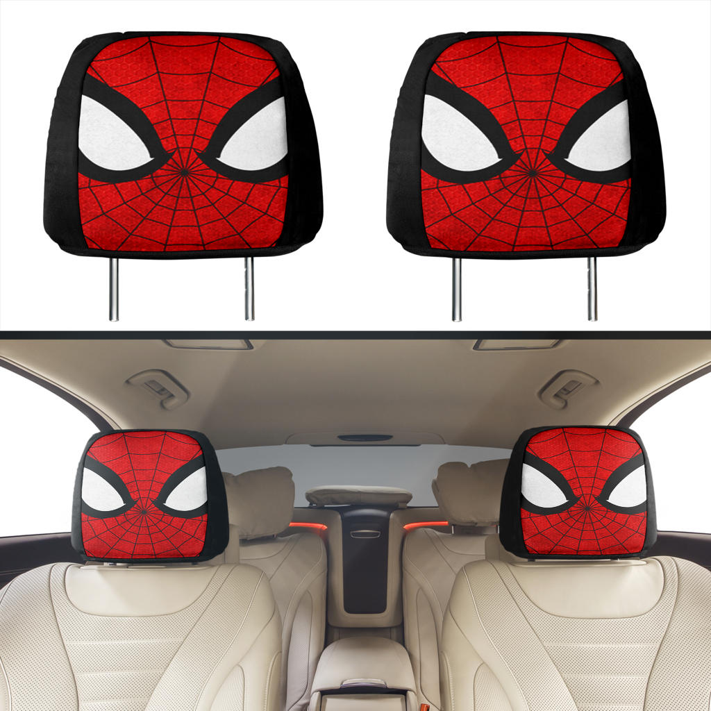 Spiderman Face Car Seat Headrest Cover