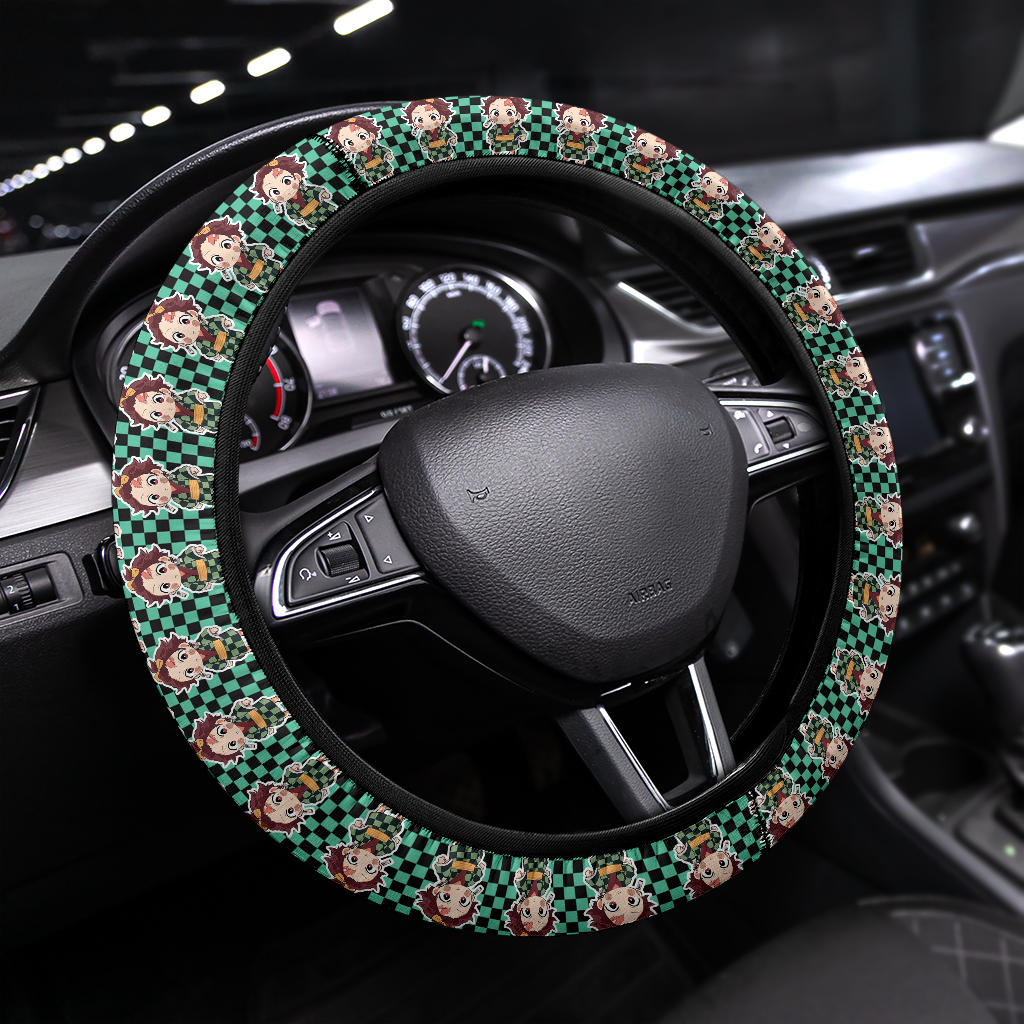 Kamado Tanjiro Chipi Demon Slayer Anime Car Steering Wheel Cover 2