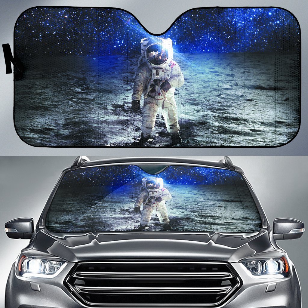 Astronaut On The Moon In The Galaxy Car Auto Sunshades Amazing Best Gift Ideas 2022