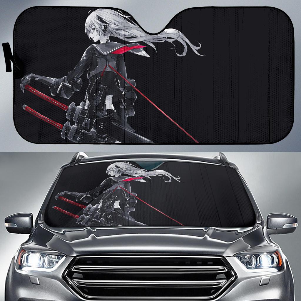 Katana Girl Anime Girl 4K Car Sun Shade Gift Ideas 2021