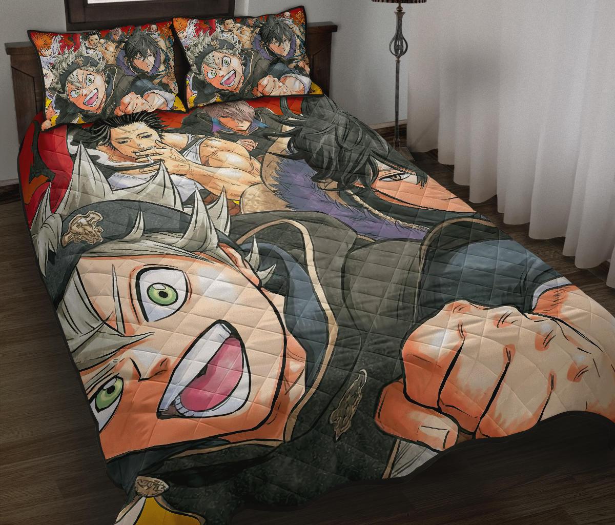 Black Clover Anime Quilt Bed Set Pillow Case Amazing Decor Gift Ideas 2