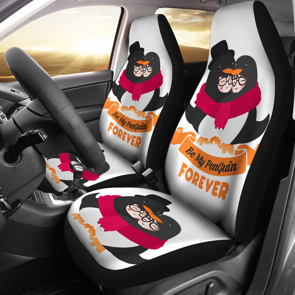 Penguin Couple Car Seat Covers Amazing Best Gift Idea