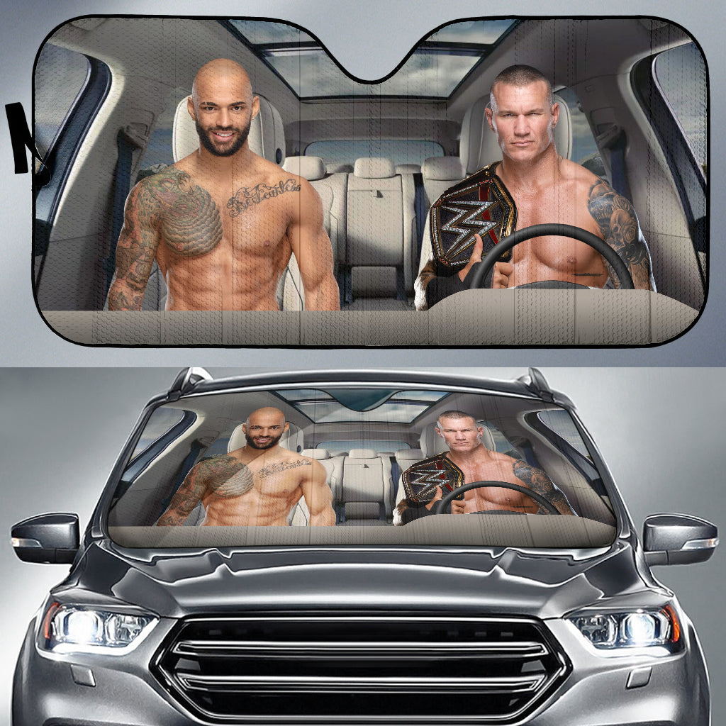 Randy Orton Vs Ricochet Wwe Driving Auto Sun Shade