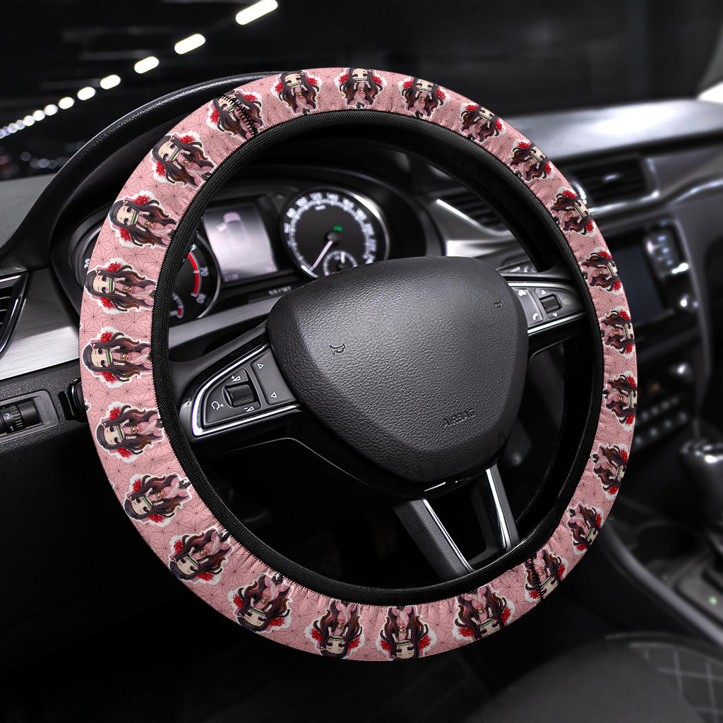 Kamado Nezuko Demon Slayer Anime Car Steering Wheel Cover 5