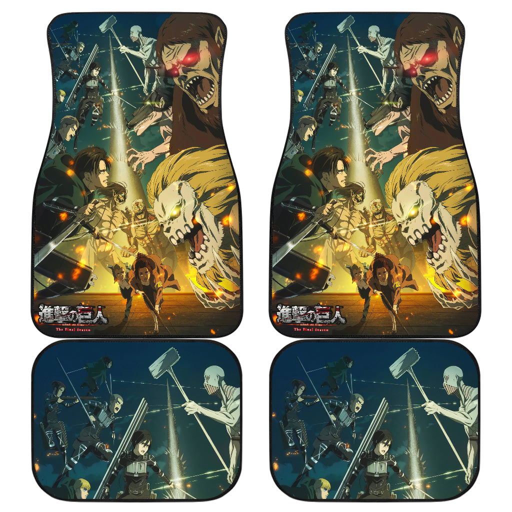 Attack On Titan 13 Anime Car Floor Mats Custom Car Accessories Car Decor 2022