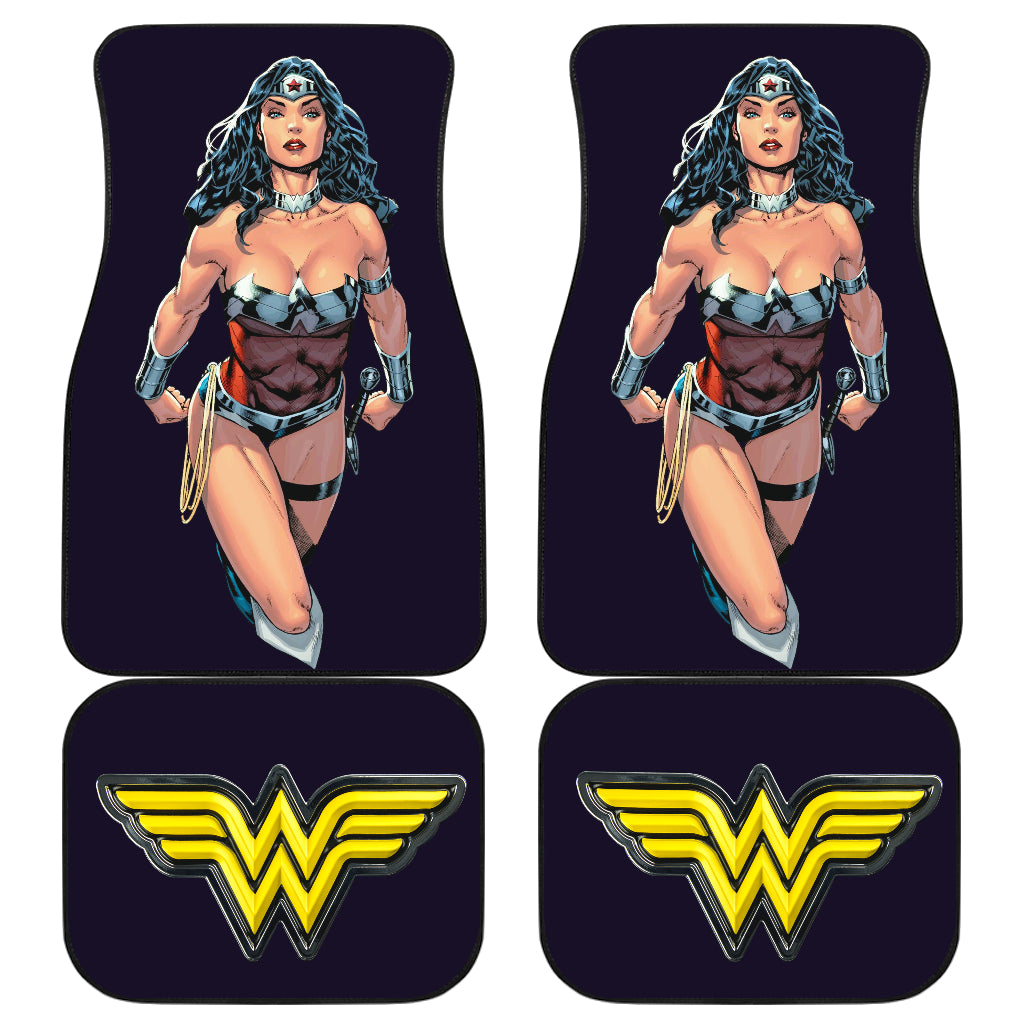 Wonder Woman Logo Dc Comics 4 Car Floor Mats Custom Car Accessories Car Decor 2021