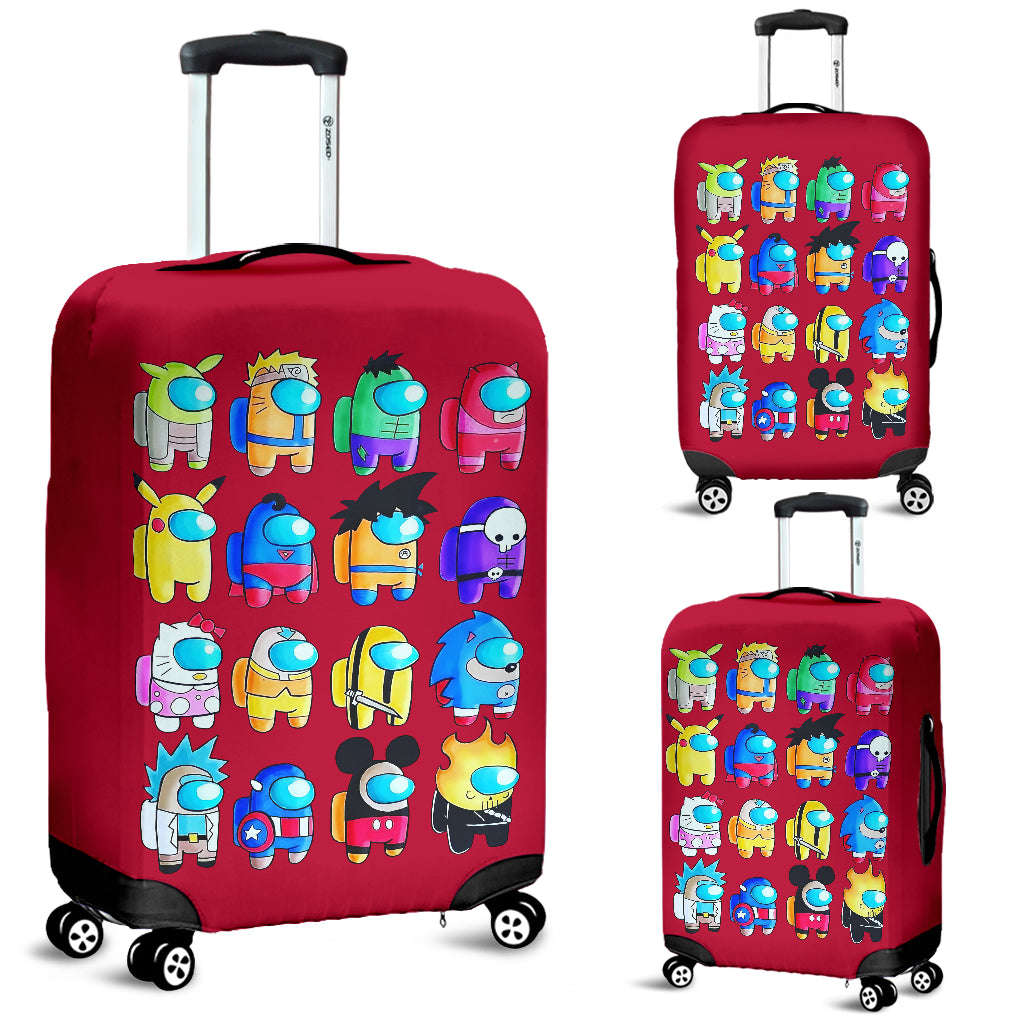 Red Among Us Luggage Covers