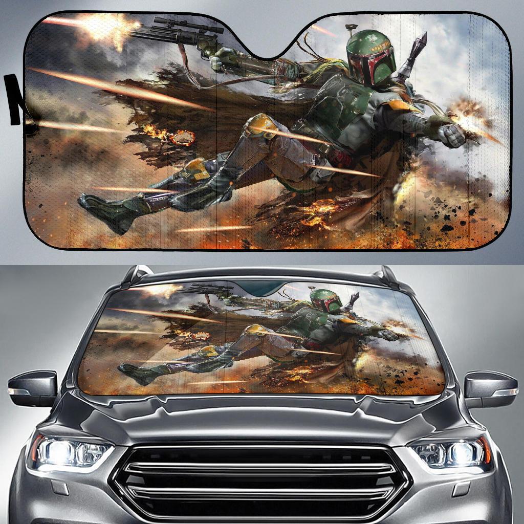 Boba Fett Car Sun Shades Amazing Best Gift Ideas 2021