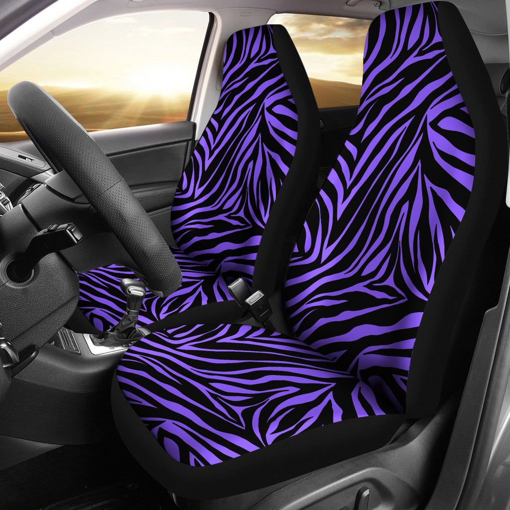 Purple Zebra Seat Covers