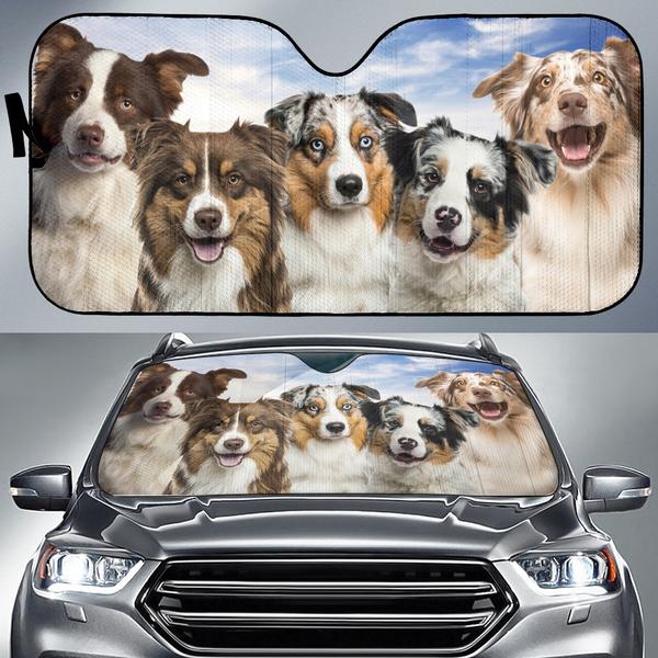 Australian Shepherd Face Auto Sun Shade Amazing Best Gift Ideas 2022