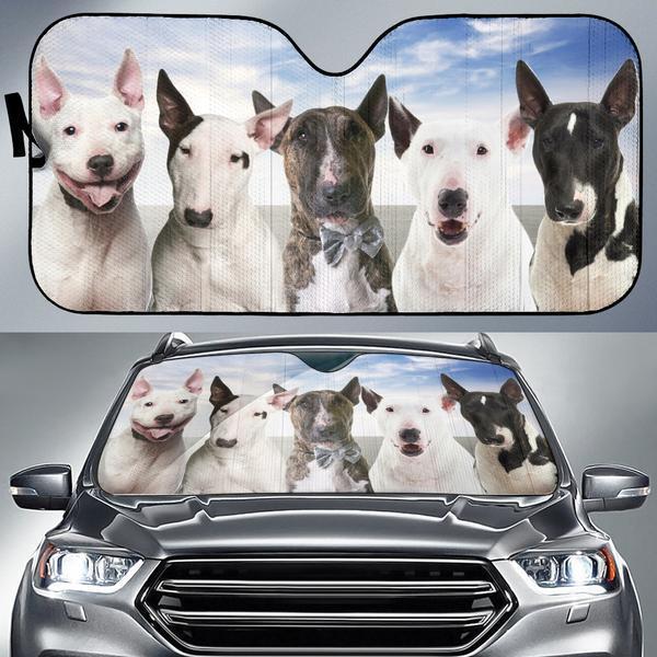 Bull Terrier Face Auto Sun Shade Amazing Best Gift Ideas 2022 - 99shirt