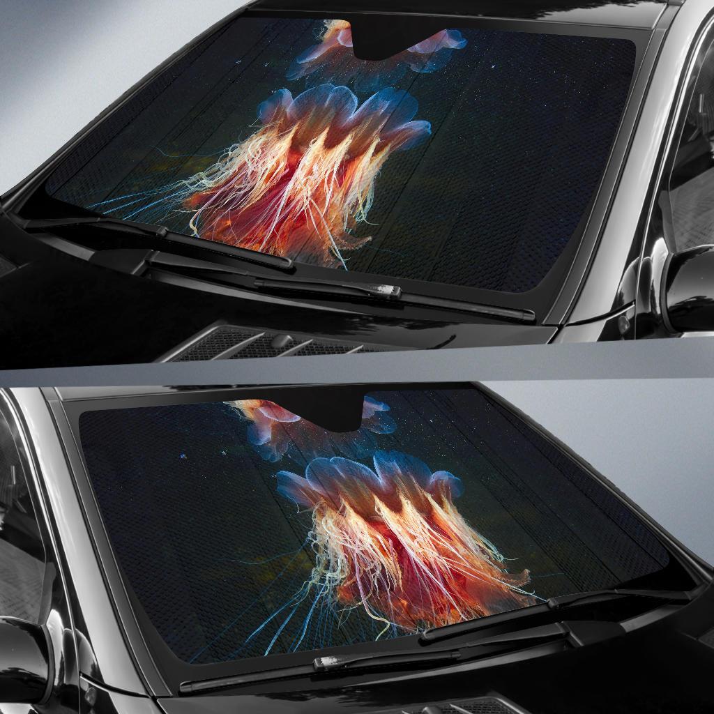 Lions Mane Jellyfish Underwater Car Sun Shade Gift Ideas 2021