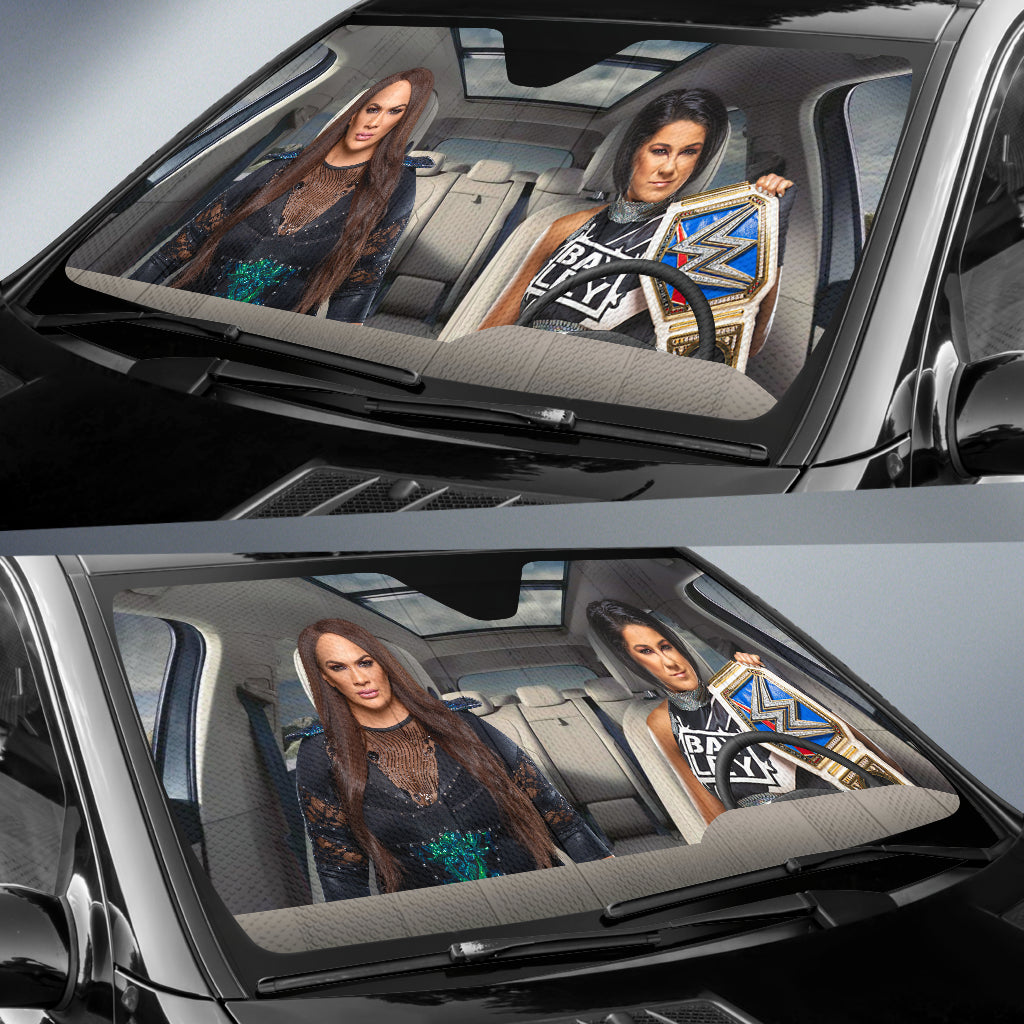 Bayley Vs Nia Jax Wwe Driving Auto Sun Shade