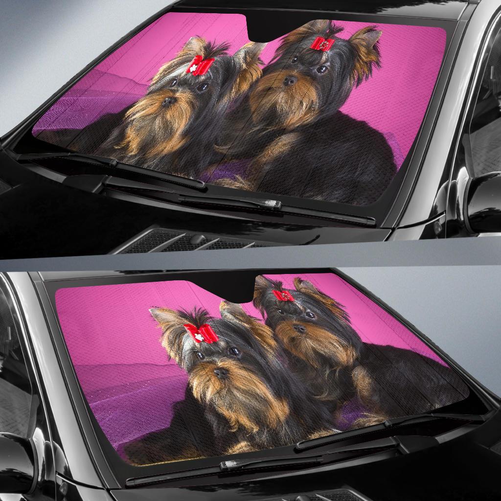 Yorkshire Terrier Dogs Puppies Hd Car Sun Shade Gift Ideas 2022