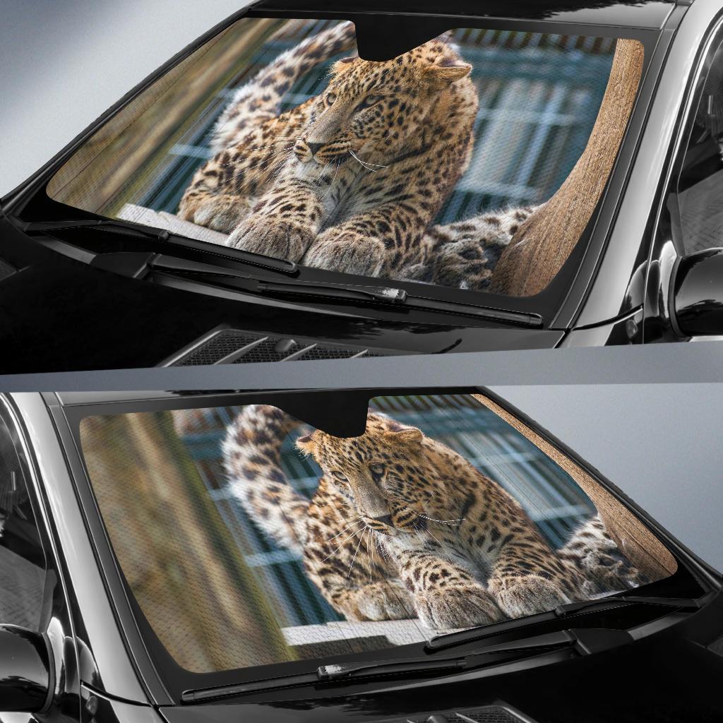 Leopard Big Cat 4K Car Sun Shade Gift Ideas 2022