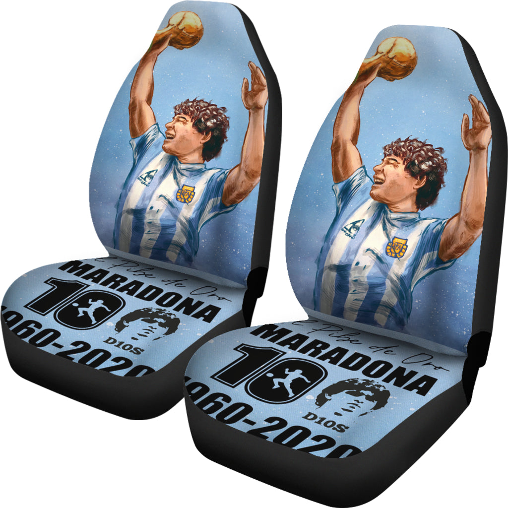 Art Mexico Diego Armando Maradona 10 Rip 1969 2022 Car Seat Covers Gift For Fooball