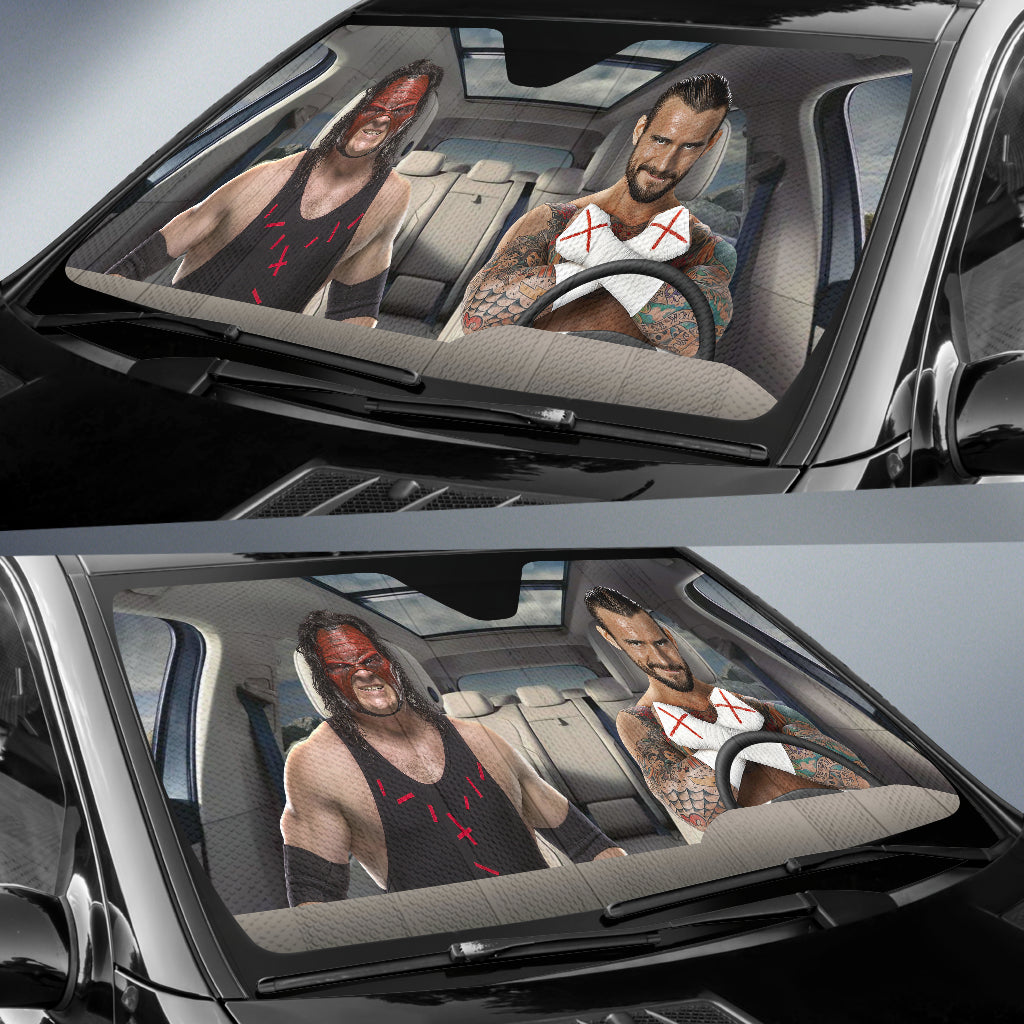 Kane Vs Cm Punk Wwe Driving Auto Sun Shade