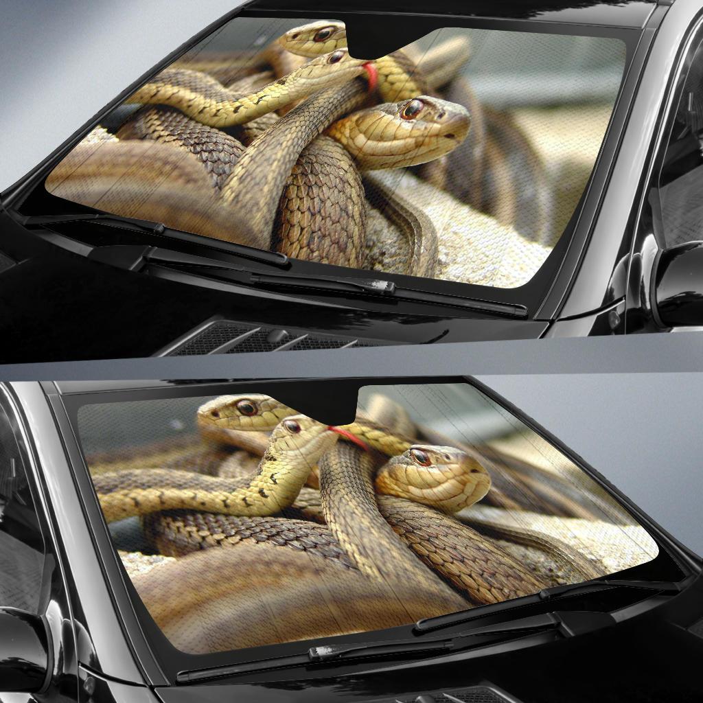 Snakes Closeup Hd Car Sun Shade Gift Ideas 2022