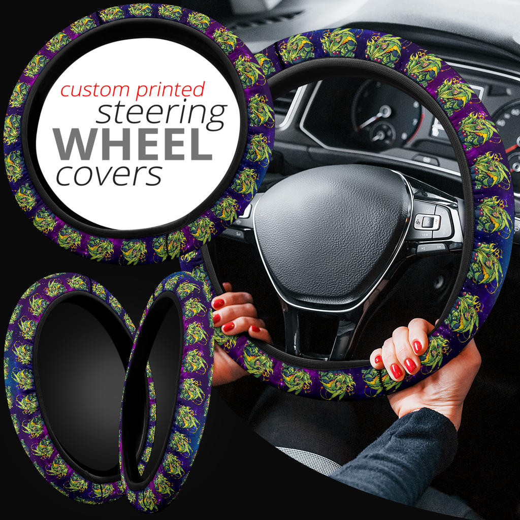 Rayquaza Pokemon Anime Custom Car Steering Wheel Cover