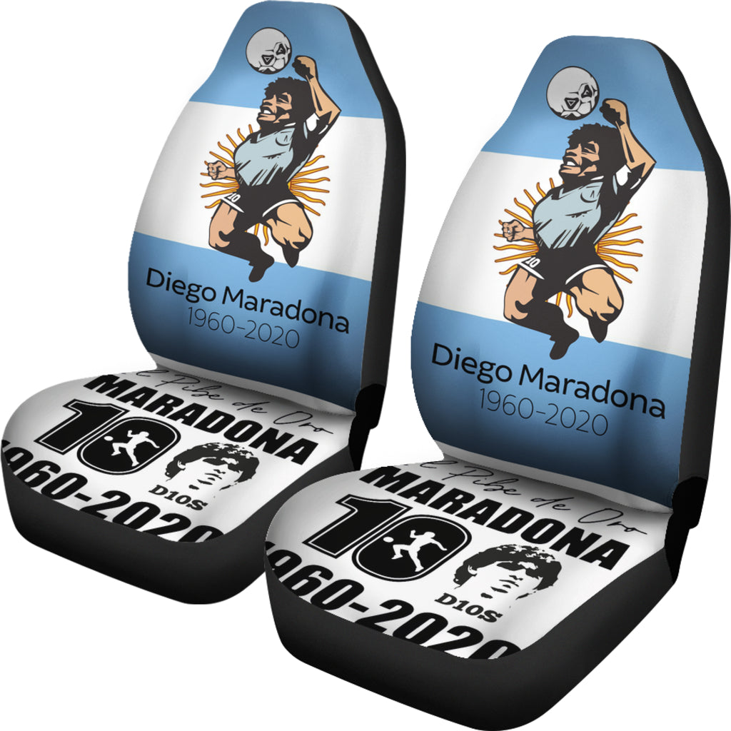 New Arghentina Diego Armando Maradona 10 Rip 1969 2022 Car Seat Covers Gift For Fooball