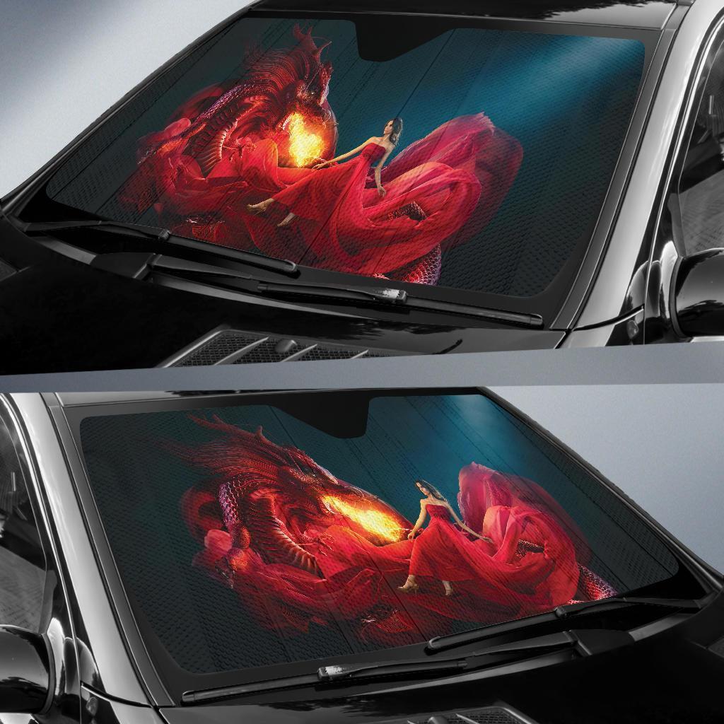 Art Behance Dragon Car Sun Shades Amazing Best Gift Ideas 2022