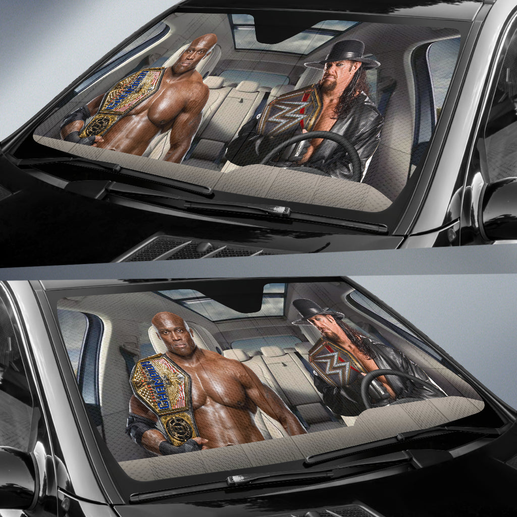 The Undertaker Vs Bobby Lashley Wwe Driving Auto Sun Shade