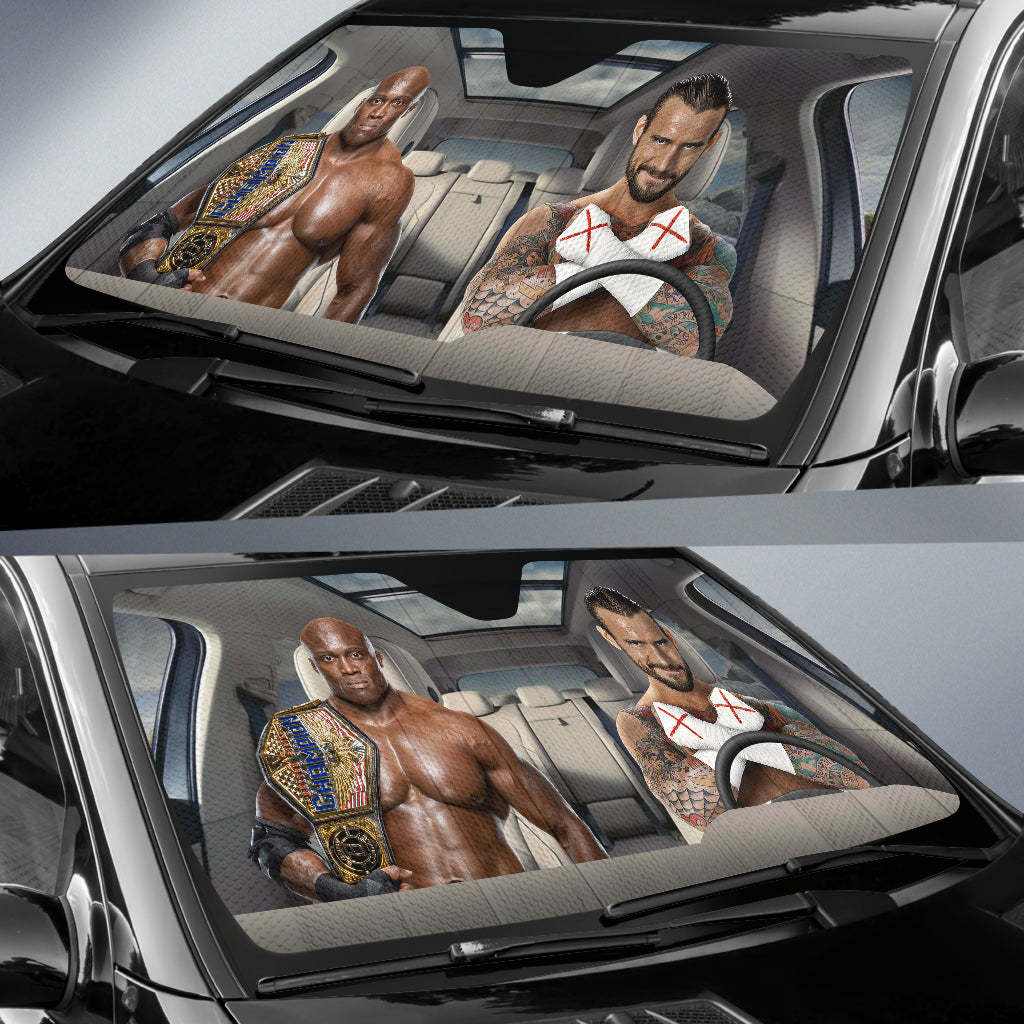 Bobby Lashley Vs Cm Punk Wwe Driving Auto Sun Shade