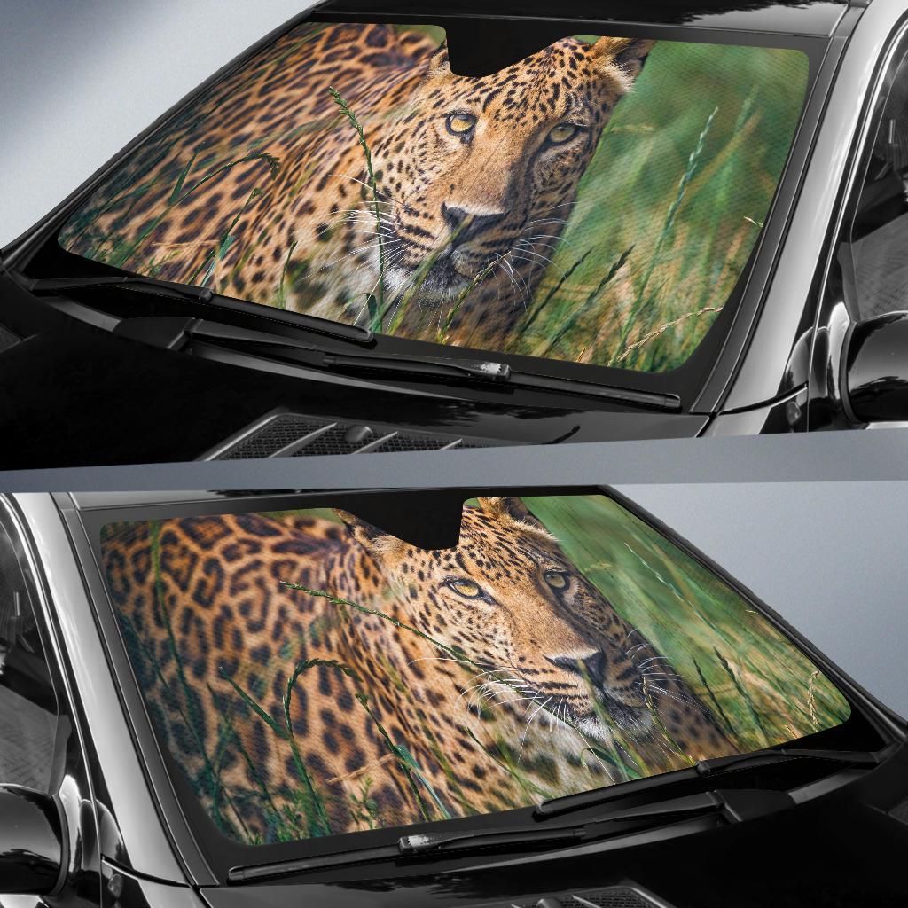 Leopard Grass Calm Hd 4K Car Sun Shade Gift Ideas 2022