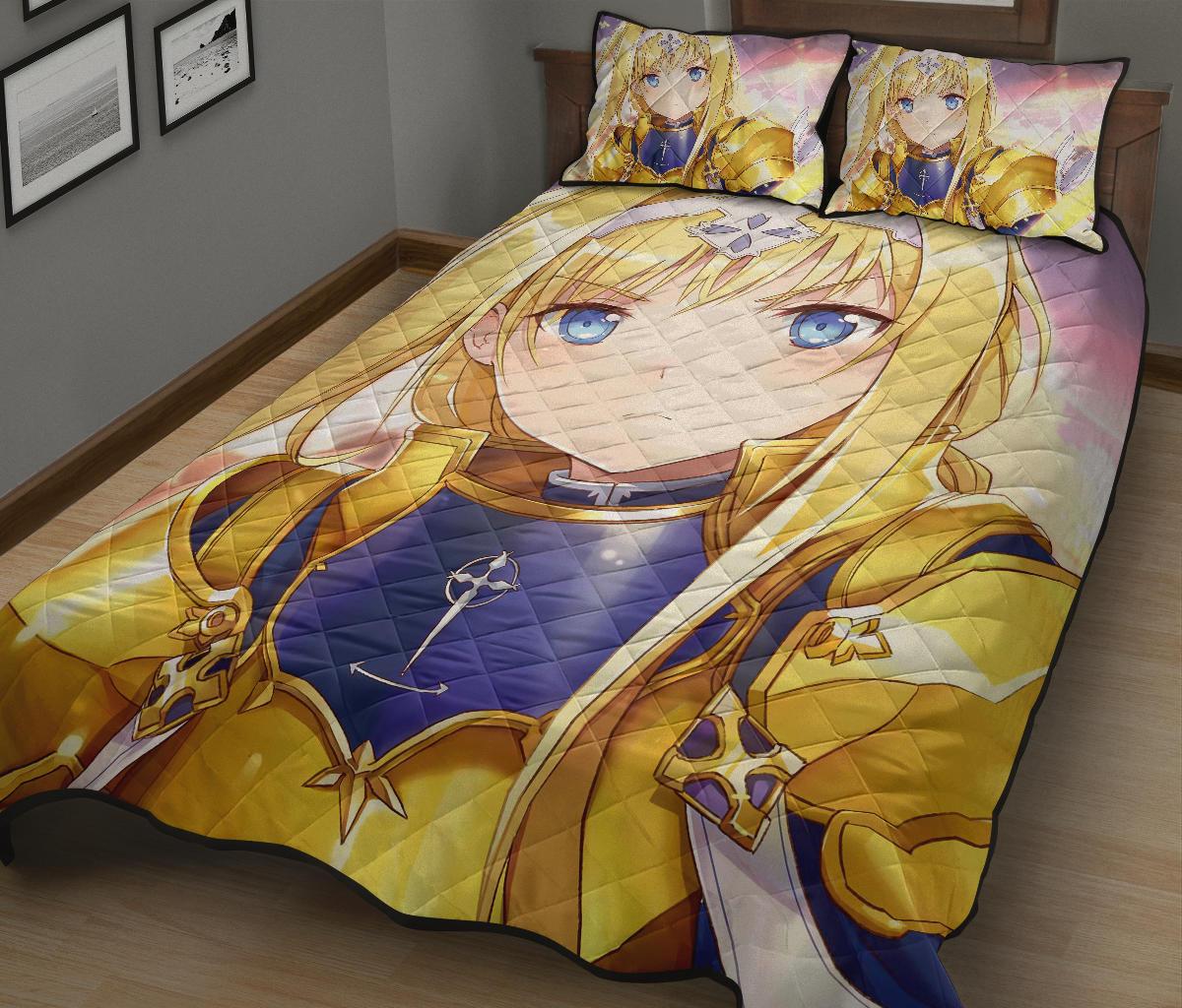 Alice Schuberg Sword Art Online Anime Quilt Bed Set Pillow Case Amazing Decor Gift Ideas 2