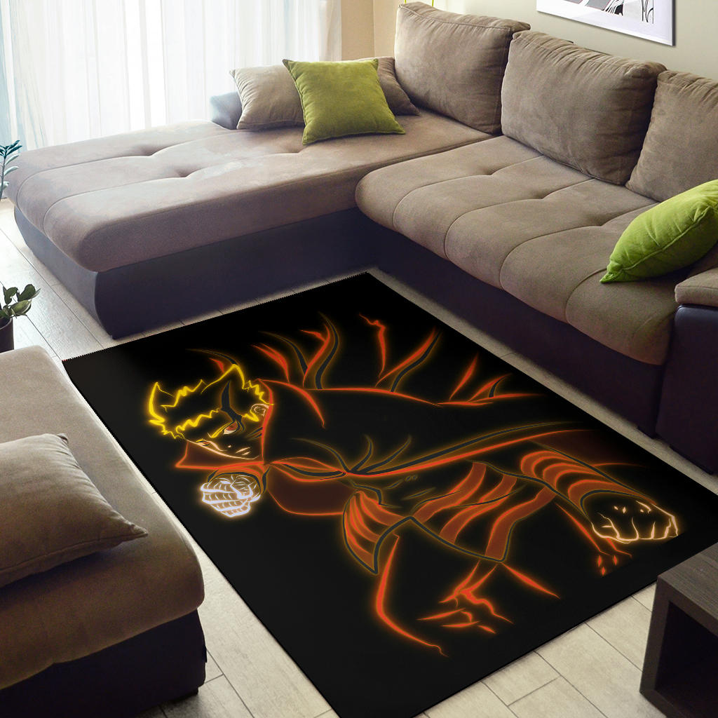 Naruto Baryon Mode Area Rug Floor Home Room Decor