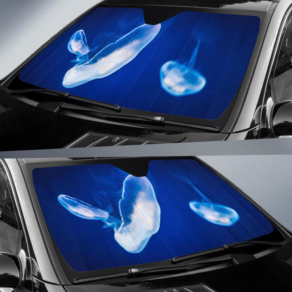 Jellyfishes Underwater Dark Hd Car Sun Shade Gift Ideas 2022