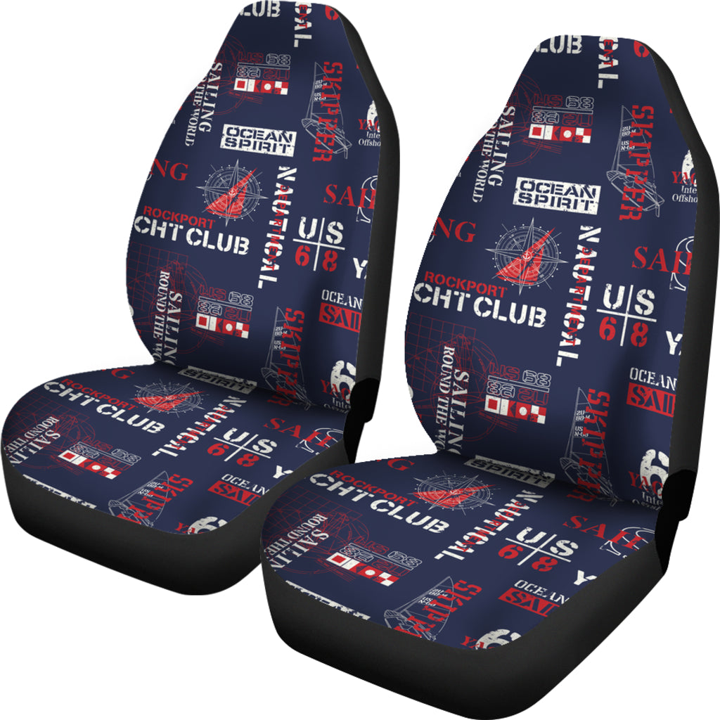 Sail Elements In Nautical Style Car Seat Covers