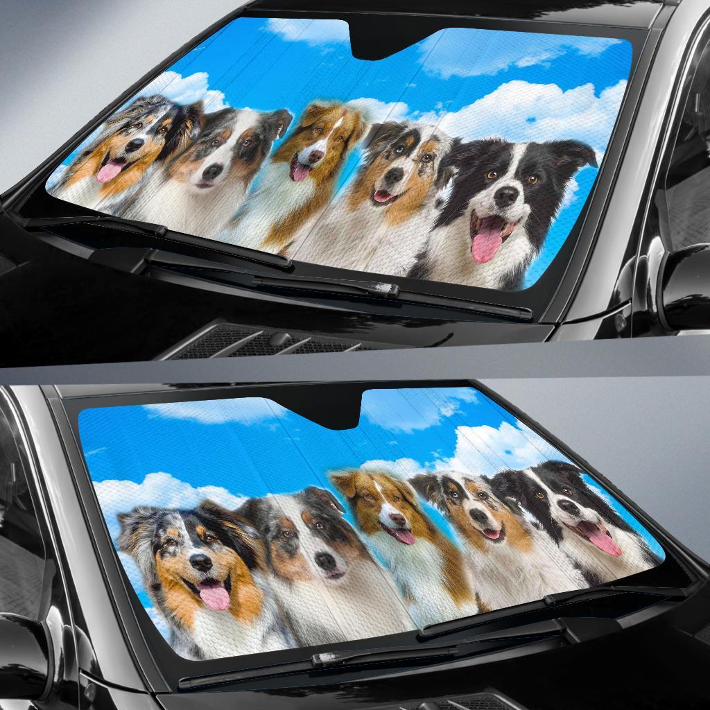 Australian Shepherd Face Auto Sun Shades Amazing Best Gift Ideas 2022