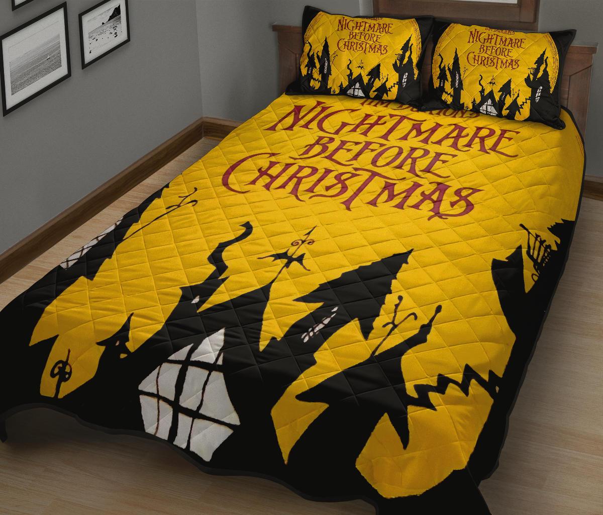 The Nightmare Before Christmas Halloween Movie Quilt Bed Set Pillow Case Amazing Decor Gift Ideas 21