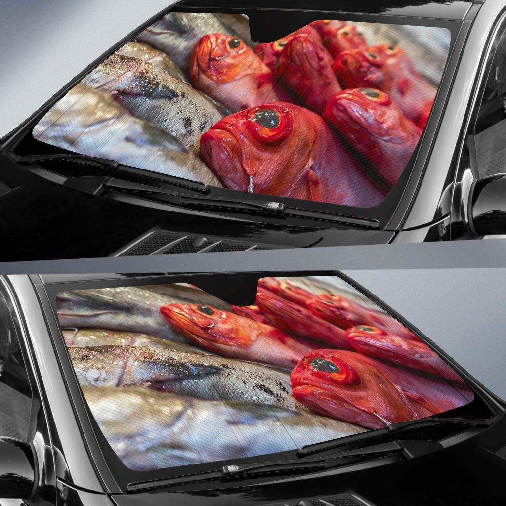 Red Fish Hd Car Sun Shade Gift Ideas 2021