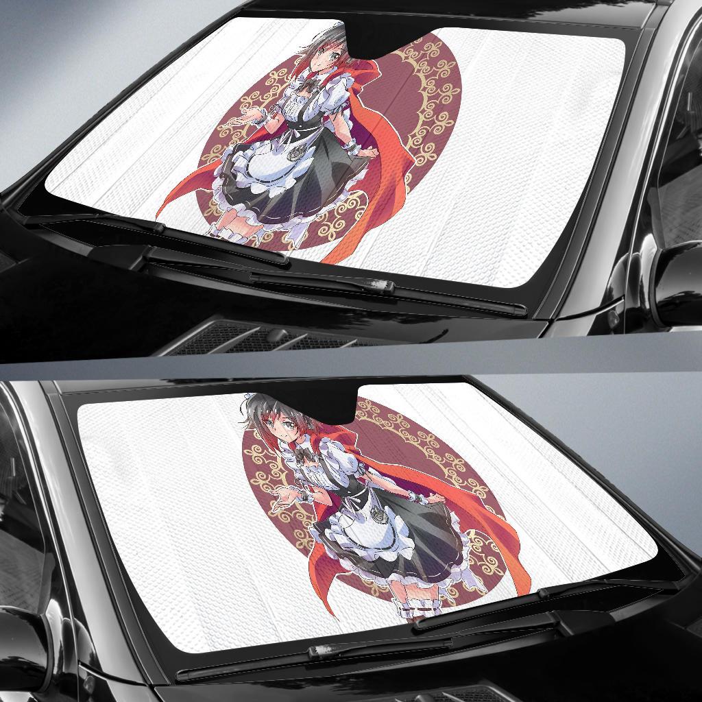 Ruby Rose Anime Girl Rwby 4K Car Sun Shade Gift Ideas 2022